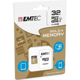Emtec Gold+ microSDHC 32GB U1 with Adapter